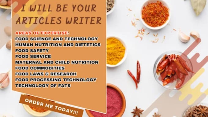 Gig Preview - Be your food scientist for recipe development, supplement formulation