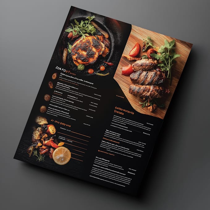 Gig Preview - Do restaurant menu or food menu design