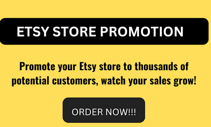 Gig Preview - Do etsy store promotion, etsy shop campaign to boost etsy profit