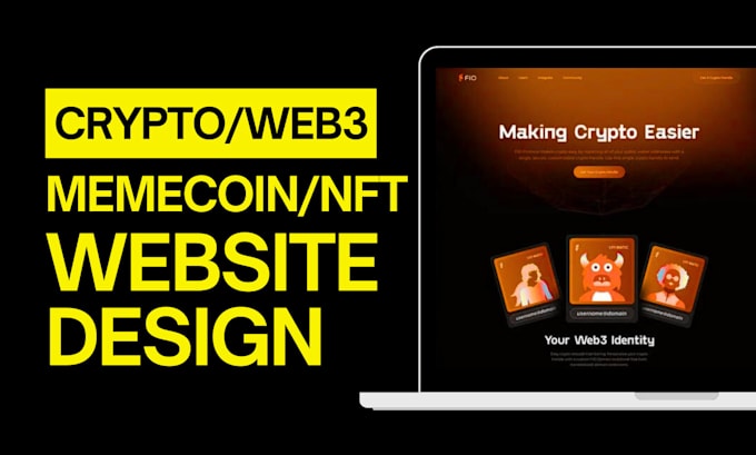 Bestseller - design web3, crypto website, nft website or memecoin website