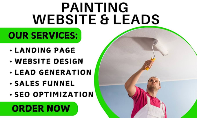 Gig Preview - Design painting website painting leads painting wordpress website