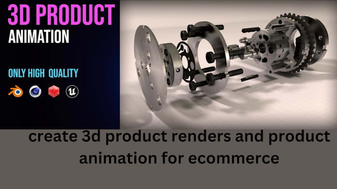 Gig Preview - Create 3d product renders and product animation for ecommerce