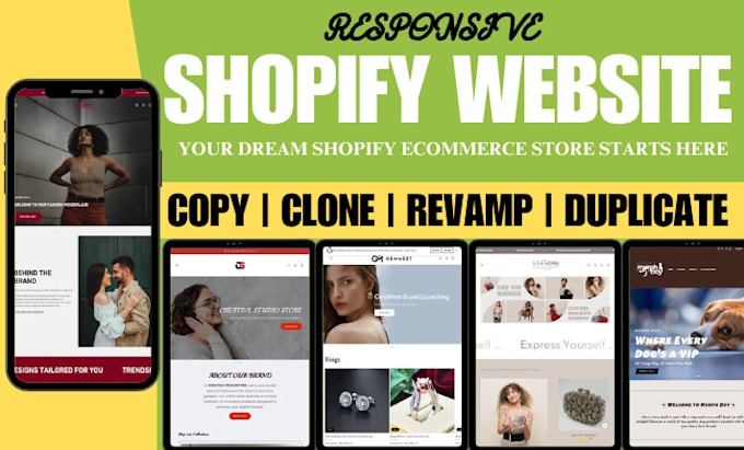 Gig Preview - Clone shopify store duplicate redesign copy shopify website