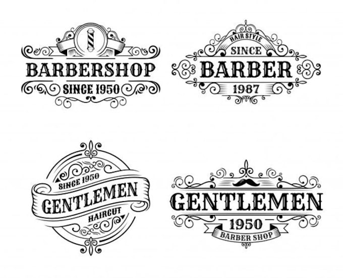 Gig Preview - Do vintage, emblem, stamp, badge and barber shop logo