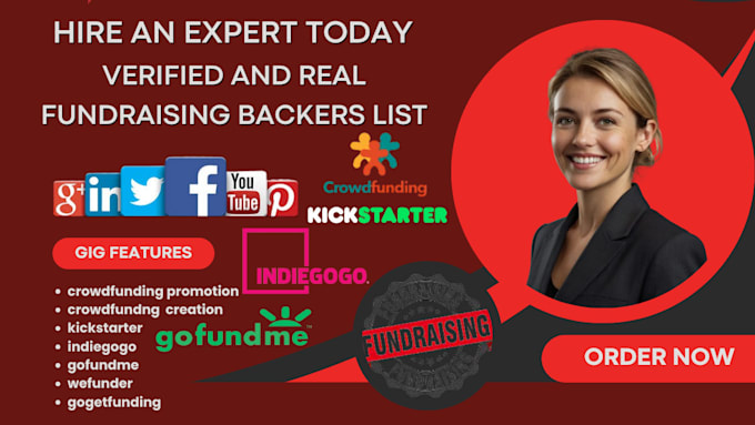 Gig Preview - Provide 1000 verified crowdfunding backers list for your fundraising campaign