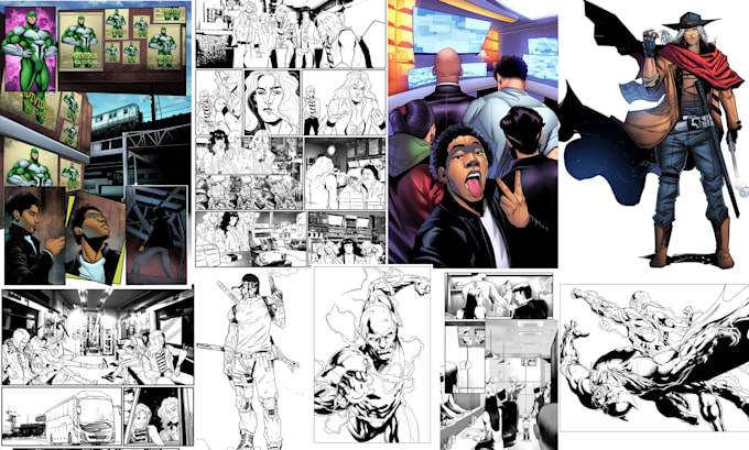 Gig Preview - Draw graphic novel comic page, colored book illustration, nsfw anime manga art