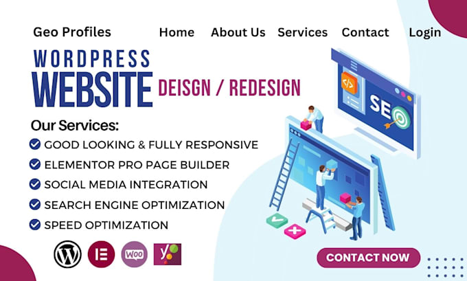 Gig Preview - Develop wordpress website with fully responsive for business and blogs