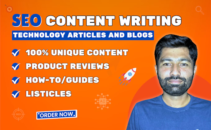 Gig Preview - Write SEO optimized technology content, articles and blog posts