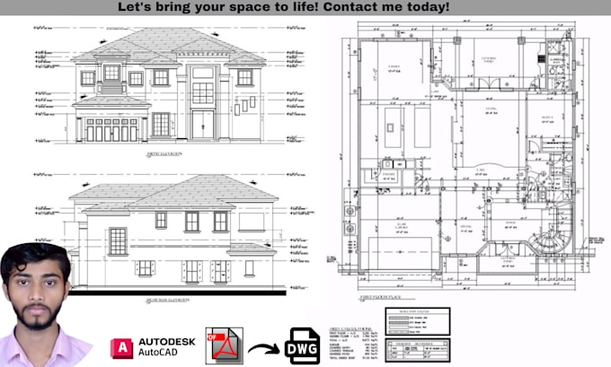 Gig Preview - Your draftsman or architect for architectural blueprints, autocad drafting