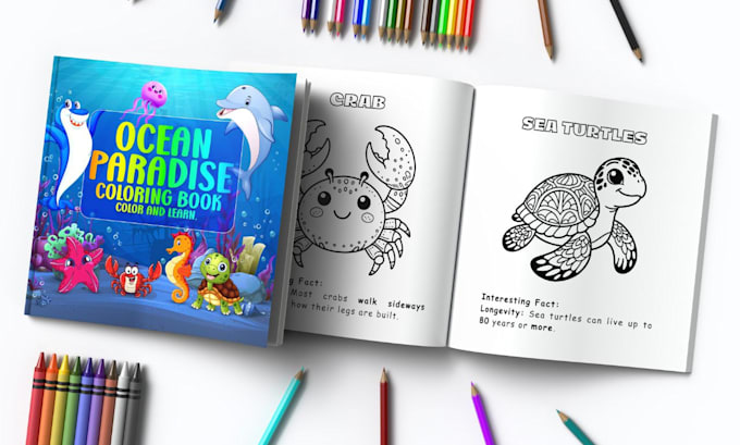 Gig Preview - Kids coloring and activity book design, custom interiors with covers for amazon