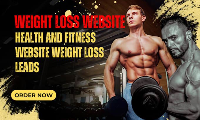 Gig Preview - Design weight loss website health and fitness website weight loss leads