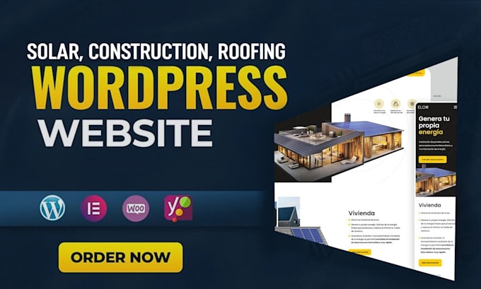 Gig Preview - Build solar website, roofing website, home care website, constructon website