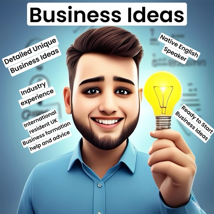 Gig Preview - Provide unique and innovative business ideas with complete analysis