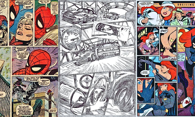 Gig Preview - Draw retro comic book art retro vintage comic illustrations, vintage comic pages