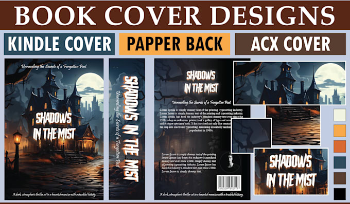 Gig Preview - Design book cover, ebook cover, amazon KDP cover with 3d mockup