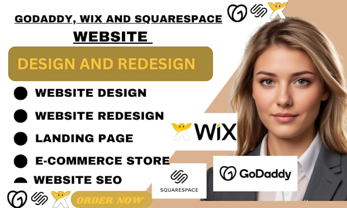 Gig Preview - Create godaddy website wix website create squarespace wix ecommerce bigcommerce