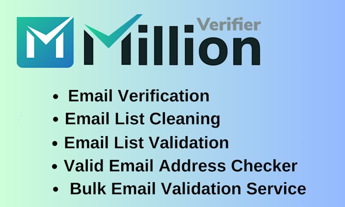 Gig Preview - Provide bulk email verification using million verifier