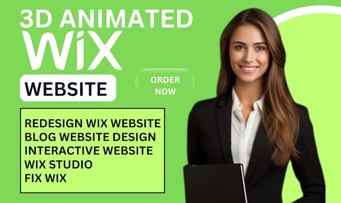 Gig Preview - Create wix website design 3d interactive wix studio website design animated wix