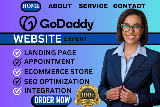 Gig Preview - Develop godaddy website design godaddy website redesign, godaddy website