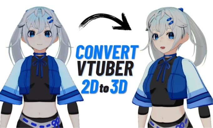 Bestseller - convert live 2d vtuber model into 3d vroid or vrchat model