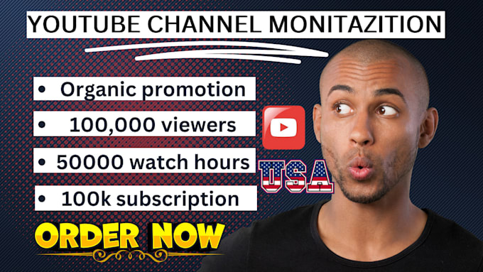 Gig Preview - Grow USA youtube channel promotion SEO video marketing for channel monetization