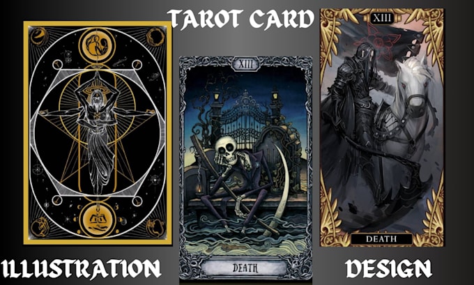 Gig Preview - Draw tarot card oracle card tcg playing card illustration with stunning detailed