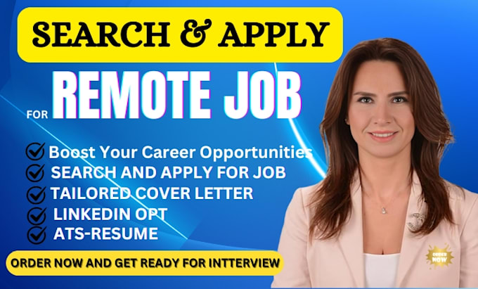 Gig Preview - Search and apply for remote job and onsite job