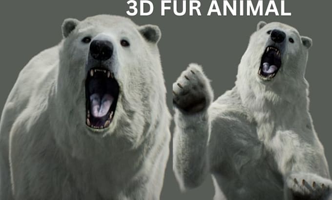 Gig Preview - Integrate realistic fur 3d animal model 3d animal animation xgen hair fur 3d rig