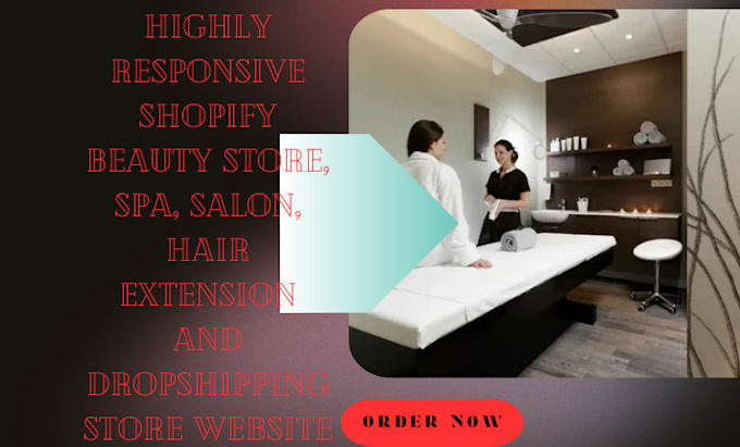 Gig Preview - Shopify beauty store, spa, salon, hair extension and dropshipping store website