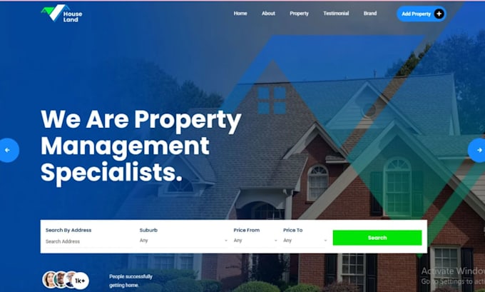 Gig Preview - Real estate website real estate landing page design real estate investor website