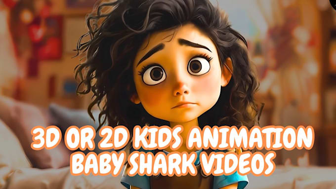 Gig Preview - Create monetizable kids animation videos, baby shark with stunning visuals