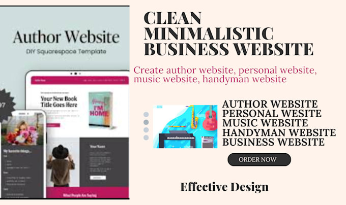 Gig Preview - Design book author website, personal, artist website author website handyman web