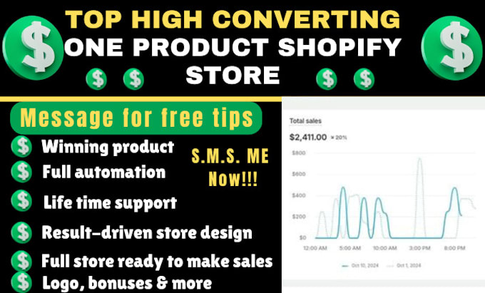 Bestseller - create a top selling one product shopify dropshipping store