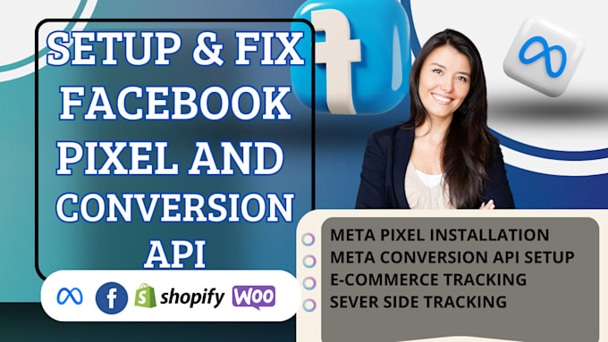 Gig Preview - Fix meta pixel setup meta pixel facebook conversion API ga4 for ecommerce