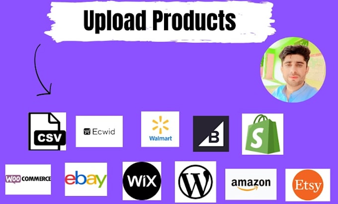 Gig Preview - List bulk import and export products on shopify, ebay, wocommerce, etsy, wayfair