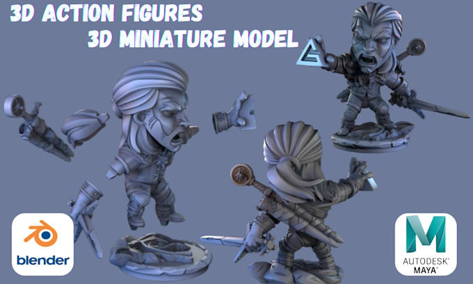 Gig Preview - Design 3d miniature 3d figurine 3d action figure warhammer 40k for 3d printing