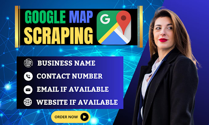 Gig Preview - Find email address list, scrap google map or business data with email, scraping