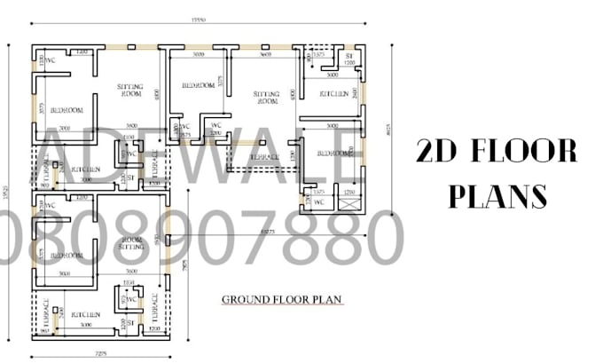 Gig Preview - Do professional autocad design 2d architectural floor plan in autocad