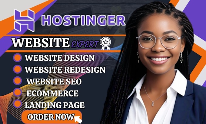 Gig Preview - Hostinger website design hostinger website redesign hostinger website design