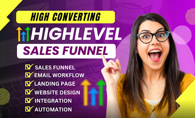 Bestseller - design gohighlevel landing page, sales funnel, gohighlevel sales funnel website