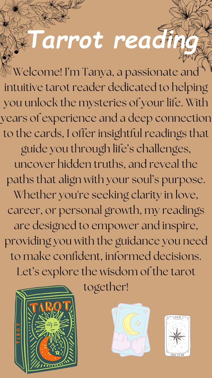 Gig Preview - Do a tarot reading for career, relationship, love in depth