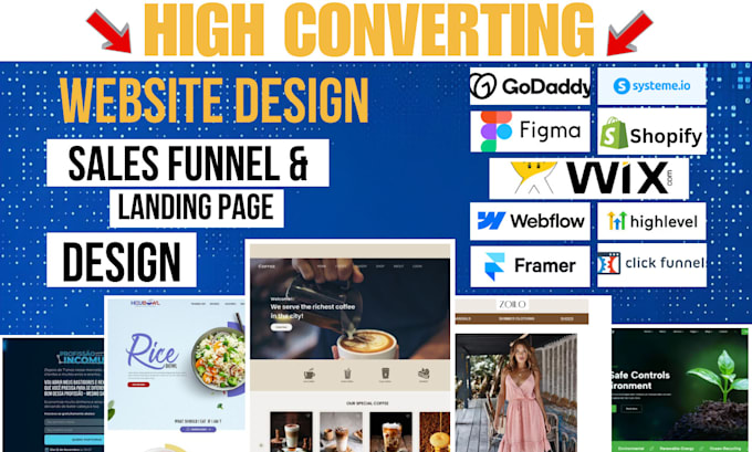 Gig Preview - Do wix website design redesign webflow framer ecommerce salesfunnel landing page