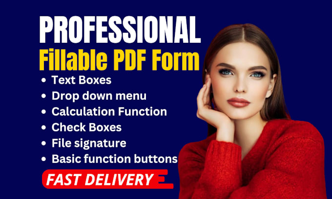 Gig Preview - Professionally design fillable pdf form or create fillable documents