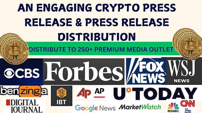 Gig Preview - Write and distribute crypto press, blockchain, defi, press release distribution