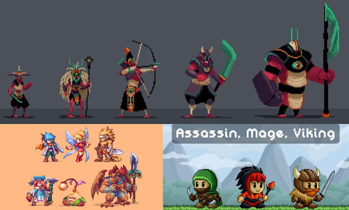 Gig Preview - Do pixel animation sprite sheet props game art character asset in 2d art