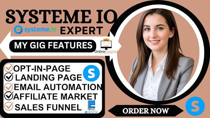 Gig Preview - Do systeme io sales funnel systeme io website, affiliate marketing, clickfunnels