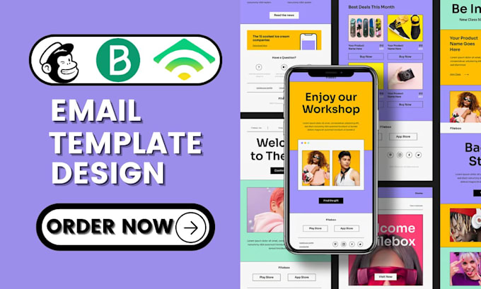 Bestseller - design mailchimp, mailerlite, klaviyo, brevo mailchimp email template newsletter