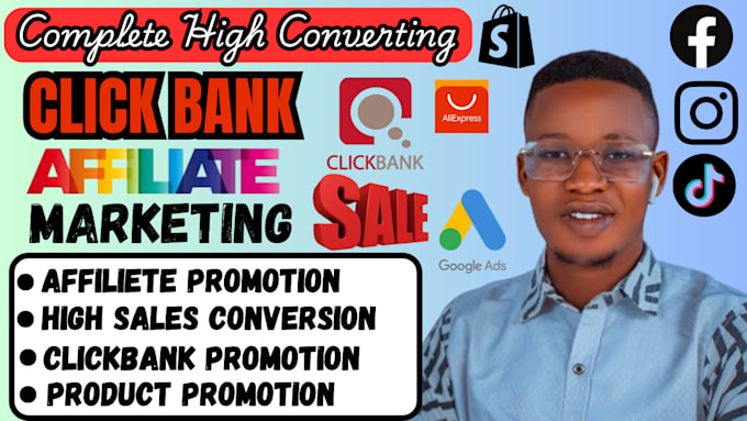 Gig Preview - Build clickbank affiliate marketing sales funnel, email marketing expert