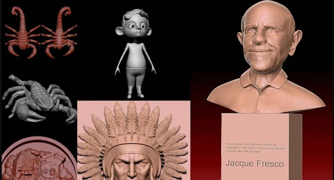 Gig Preview - Do 3d modeling,digital sculpting,characters, sculptures