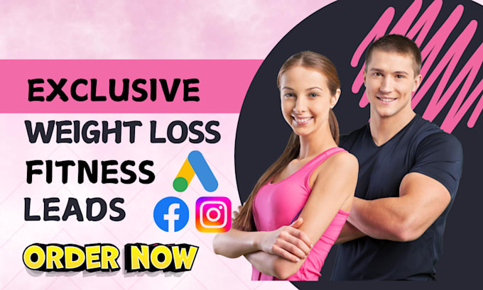 Gig Preview - Generate weight loss leads health and fitness leads weight loss leads website